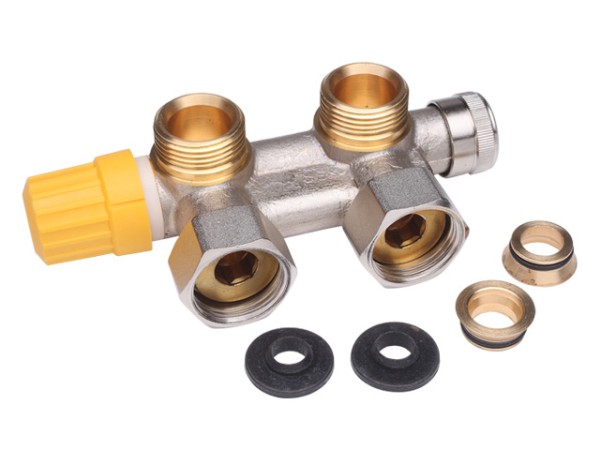 Danfoss Anschlussarmatur VHS-UN Heizkörper G 3/4, Eck, vernickelt 013G4743