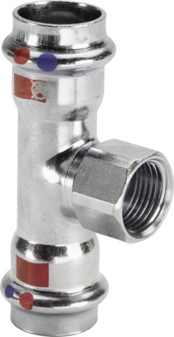 Viega T-Stück mit SC Prestabo 1117.2LF in LABS-frei in 22mmxRp1/2x22mm 716363