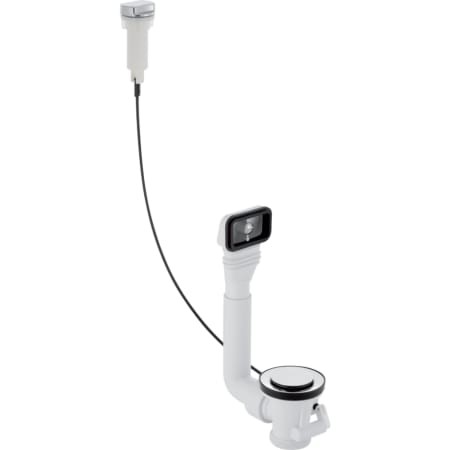 Geberit Spülbeckenanschluss mit Überlauf und Ventilstopfen poliert 152.929.20.1