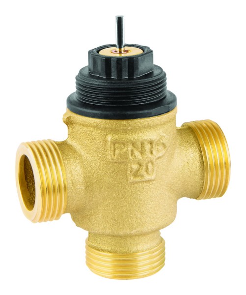 Resideo Dreiwegeregelventil VXE, PN16 DN15, kvs 1, flach dichtend, stetig