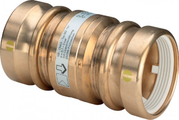 Viega Gasströmungswächter Typ A-Ü 9654.1 in 50mm Rotguss 484521