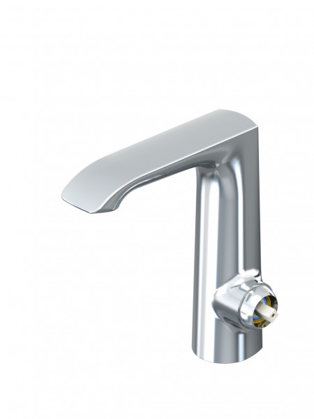 Einhand-WT-Batt.vogue seitl.Bed.o.Hebel m.Ablaufgarnitur verchromt VIGOUR