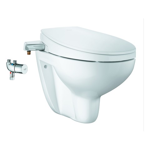 GROHE Dusch-WC-Aufsatz 3-in-1 Set Bau K. 39652 Wand-WC GRT Micro alpinweiß/chrom 39652SH0