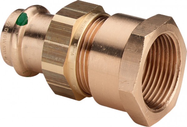 Viega Verschraubung mit SC Sanpress 2262 flachdichtend in 12mm x Rp1/2 Sibr 293024
