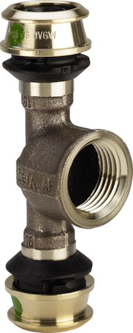 Viega T-Stück mit SC Raxofix 5317 in 50mmxRp1x50mm Siliziumbronze 647223