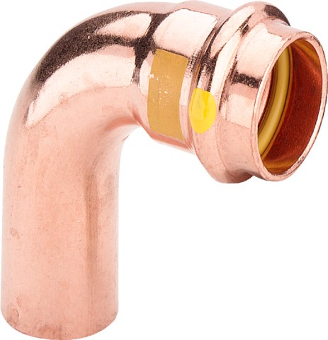 Viega Bogen 90 Grad mit SC Profipress G 2616.1 für Gas in 18mm Kupfer 345549