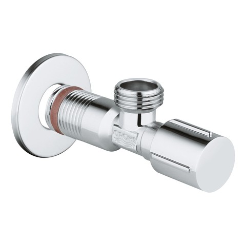 GROHE Eckventil 22043 1/2x1/2'''' Rosette Metallgriff selbstd. Anschlussgew. chrom 22043000