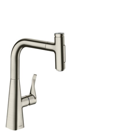 Hansgrohe Spültischmischer 240 Metris Select M71 Ausziehbrause 2jet sBox steel 73817800