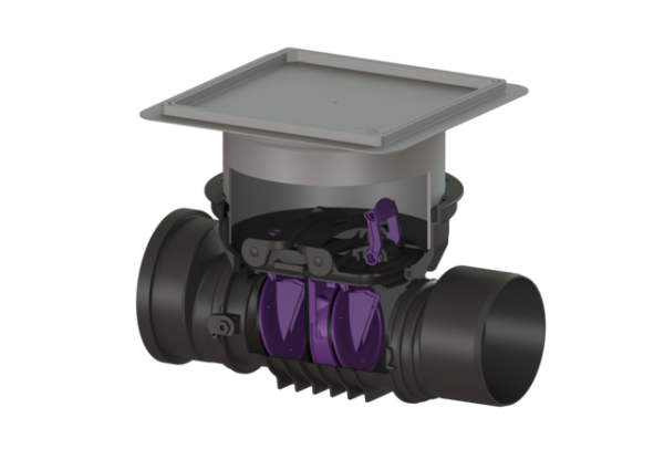 KESSEL Rückstaudoppelverschluss Staufix DN200, befliesbar, Bodenplatte 730200.10X