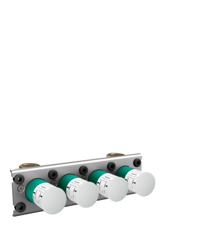 Hansgrohe Grundset Thermostat Aufputz/Unterputz Universal Axor 3 Verbraucher chrom 45443180