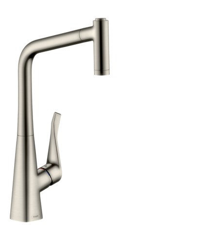 Hansgrohe Spültischmischer 320 Metris M71 Eco Ausziehbrause 2jet edelstahl-optik 14780800