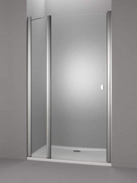 Pendeltür clivia 900x2000mm 1-tlg. m.Festf.silber matt Echtglas PflPLUS VIG