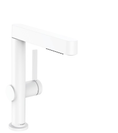 Hansgrohe Waschtischmischer 230 Finoris Ausziehbrause 2jet mattweiss 76063700