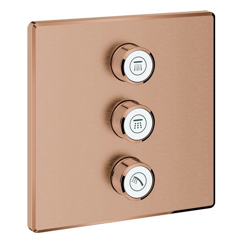 GROHE 3-fach UP-Ventil Grohtherm Smart Control 29127 eckig FMS warm sunset geb. 29127DL0