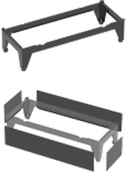 Wolf Paket Bodenkonsole CHA-07, 10 inklusive Verkleidung 9146878Z02