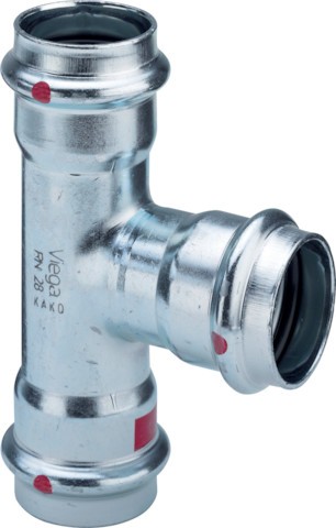 Viega T-Stück mit SC Prestabo 1118 in 15x22x15mm Stahl verzinkt 558857