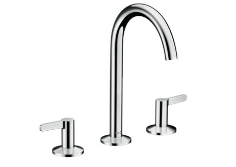 Hansgrohe 3-Loch Waschtischarmatur 170 Axor One mit Push-Open Ablaufgarnitur chrom 48050000