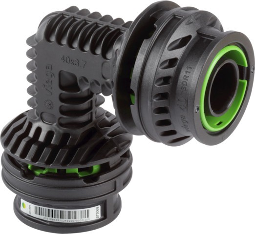 Viega Bogen 90 Grad mit SC Geopress K 9716 in 63mm Kunststoff 710910