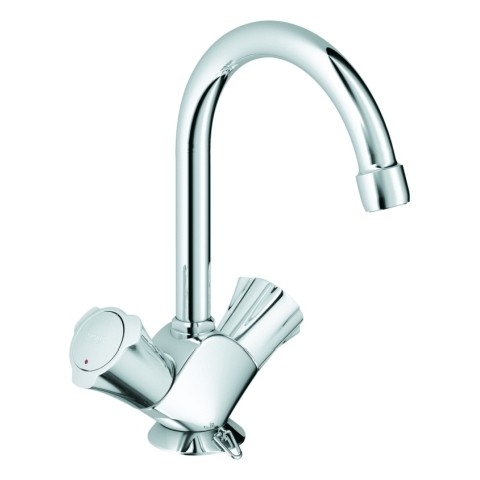 GROHE WT-Einlochbatterie Costa 21337_1 Schwenkauslauf versenkbare Kette chrom 21337001