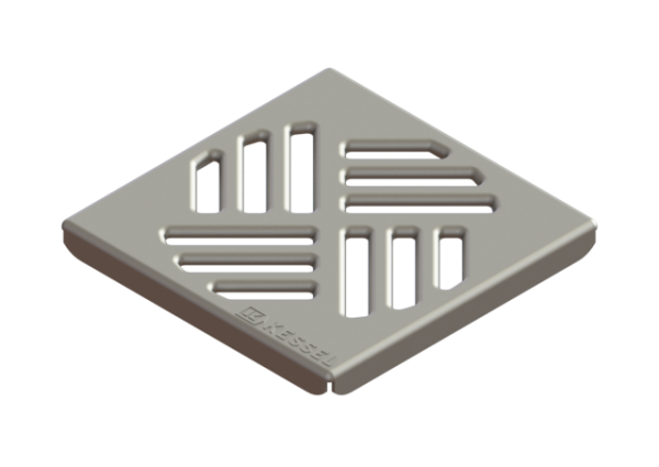 KESSEL Einlegerost Schlitzrost, 138x138 mm, Edelstahl 27154