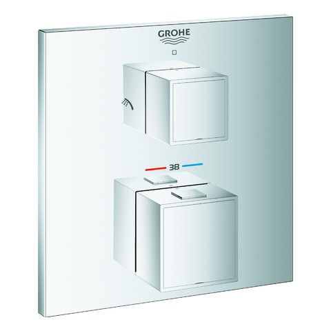 GROHE THM-Brausebatterie Grohtherm Cube 24154 FMS für 35600 2-Wege-Umst. chrom 24154000