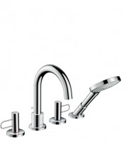 Hansgrohe 4-Loch Wannenarmatur Axor Uno F-Set Bügelgriff chrom Wannenrandmontage 38445000