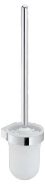 Keuco Toilettenbürstengarnitur City.2 02764 Opak-Kunststoff-Einsatz, verchromt 2764010100