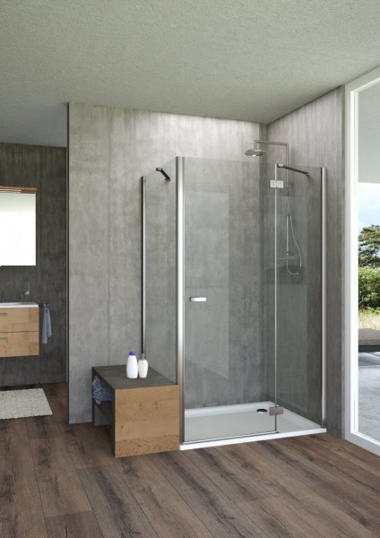 Seitenwand kurz li.f.PT.derby 700x1750 sil.hochglanz ESG transparent VIGOUR