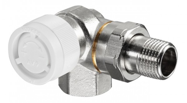 OVENTROP-Thermostatventil "AV 9" DN10, R 3/8", PN10, Winkeleck links 1183470