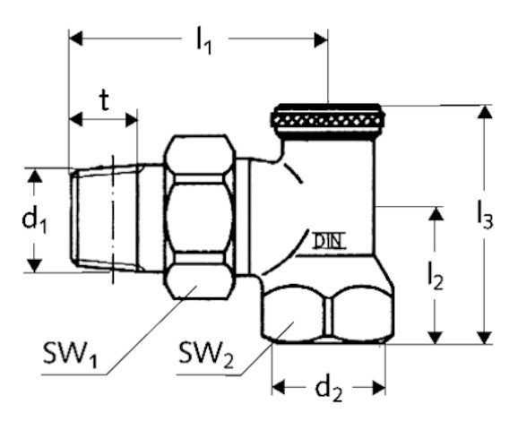 SCHELL Heizkörperverschr., Eckform absperrbar, 10bar, 3/8",mattnickel 141190499