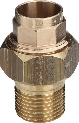 Viega Rohrverschraubung 94331G flachdichtend in 15mm x R1/2 Rotguss 109806