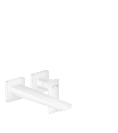 Hansgrohe 2-Loch Waschtischarmatur Unterputz Metropol F-Set mattweiss langer Ausl. 32526700