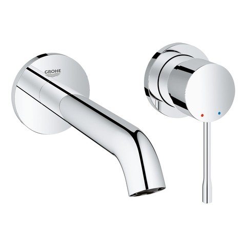 GROHE 2-Loch-WT-Wandbatterie Essence 19408_1 FMS Ausladung 183mm chrom 19408001