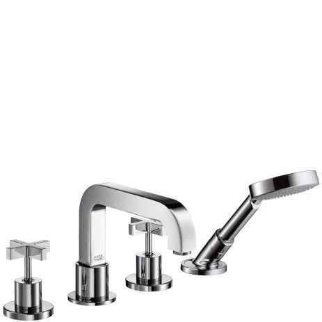 Hansgrohe 4-Loch Wannenarmatur Axor Citterio F-Set f.Fliesenrand mit Kreuzgriff chrom 39453000