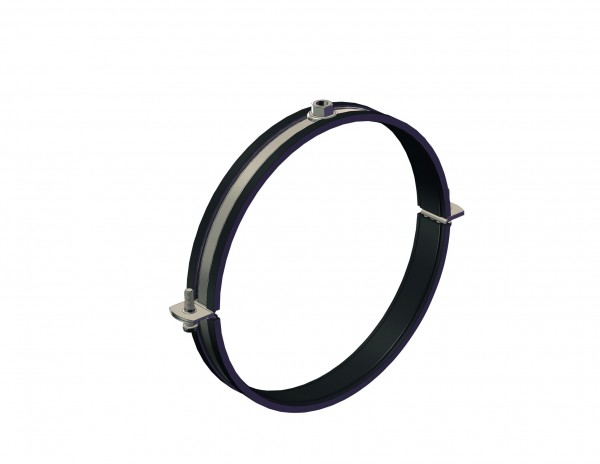 Wickelfalzrohrschelle CLIC Edelstahl V2A DN 100 Gewinde M8/M10 m.SD Einlage CONEL