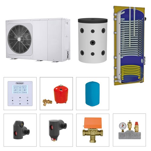 Wärmepumpenpaket LWM 16 / P100, WP350 Set 1, Puffer- & Warmwasserspeicher 710601200