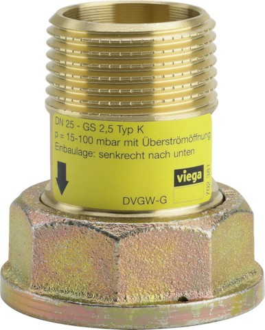 Viega Gasströmungswächter 2649S in Rp1 x R1 x (2,5m3) Messing 618827