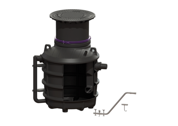 KESSEL Fettabscheider EasyClean ground NS 2, Direct, 550 950 mm, D, rechts 93002.80D DR