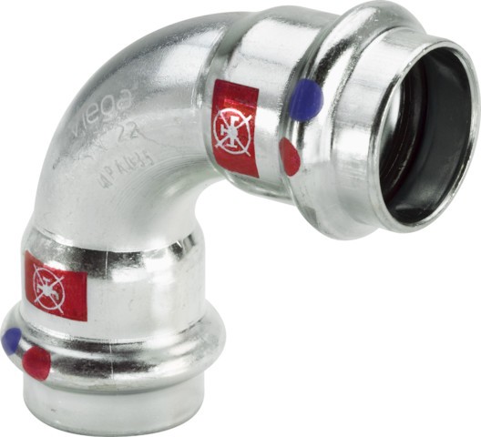 Viega Bogen 90 Grad mit SC Prestabo 1116LF in LABS-frei in 54mm 716226