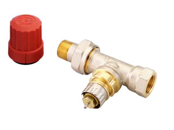 Danfoss Ventilgehäuse RA-N 10 R 3/8, Durchgang, matt vernickelt 013G0032