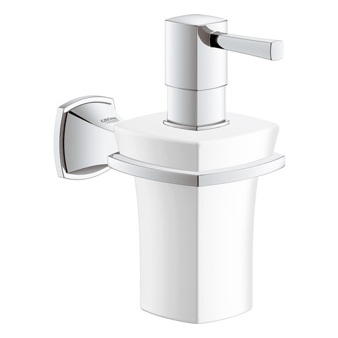 GROHE Halter Grandera 40627 mit Keramik- Seifenspender weiß/chrom 40627000