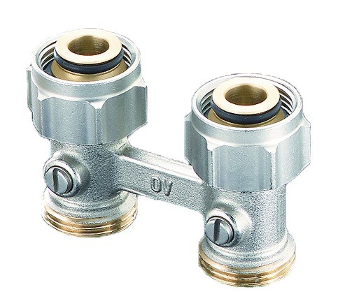 OVENTROP-Absperrverschraubung ZB "Multiflex F", 3/4"ÜMx3/4"AG, Ms, vern. 1015813