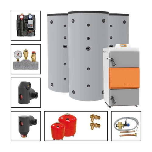Solarbayer Holzvergaserset HVS LC 40-3A Variante A (3x SLS-1000) 310412002
