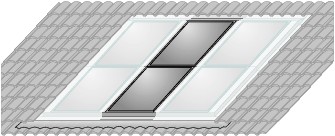 Wolf Erweiterungssatz Indach-Montage-Set zweireihig für 2 Kollektoren F3-1/CFK-1 2484023