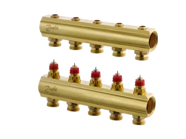 Danfoss FBH-Verteiler FHF-5 5 Kreise, ohne Durchflussanzeige 088U0505