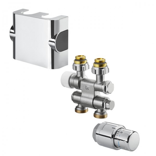OVENTROP-Anschluss-Set für Badheizkörper "Multiblock TF/Uni SH",schwenkb.,verchr. 1184235