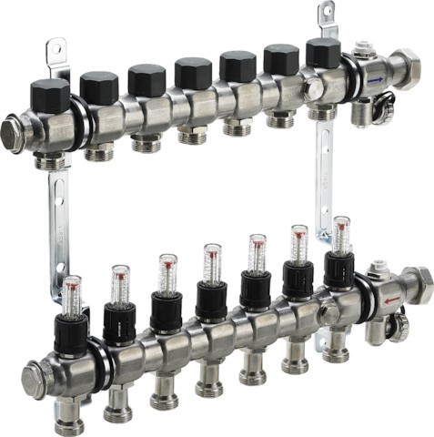 Viega Heizkreisverteiler Fonterra 1005 in 7 fach aus Edelstahl 696009