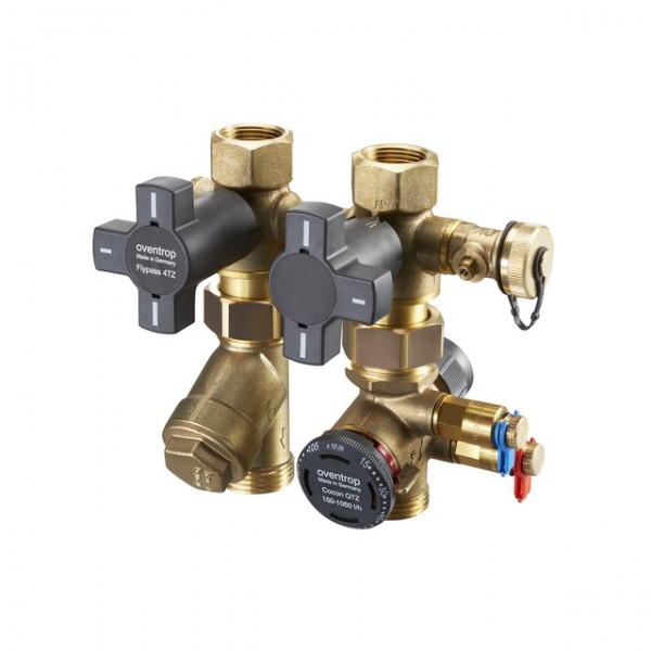 OVENTROP-Anschluss-Set "Flypass Set 1" DN15,m.Cocon QTZ(30-210 l/h) u.Schmutzf. 1149450
