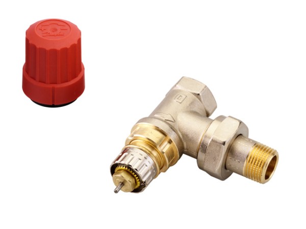 Danfoss Ventilgehäuse RA-N 10 R 3/8, Eck, matt vernickelt 013G0031