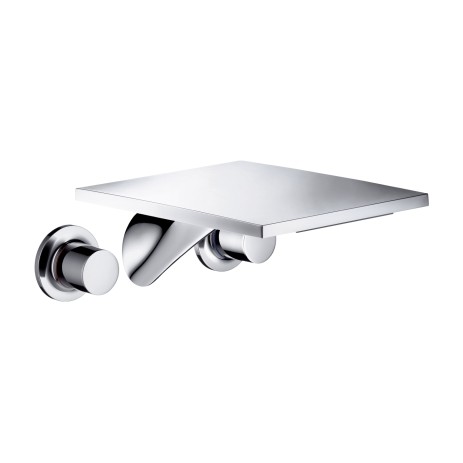 Hansgrohe 3-Loch Waschtischarmatur Axor Massaud Wand Fertigset lang chrom 18115000